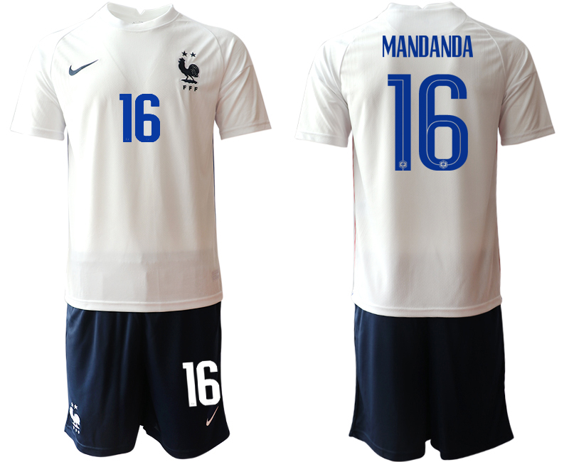 Men 2021 France away #16 soccer jerseys